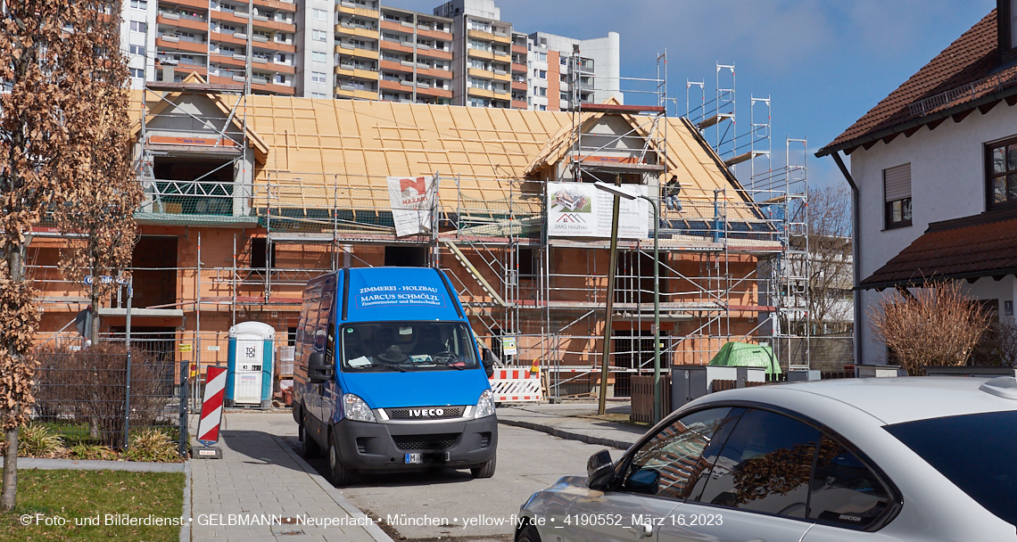 16.03.2023 - Baustelle Ottweiler Straße in Neuperlach